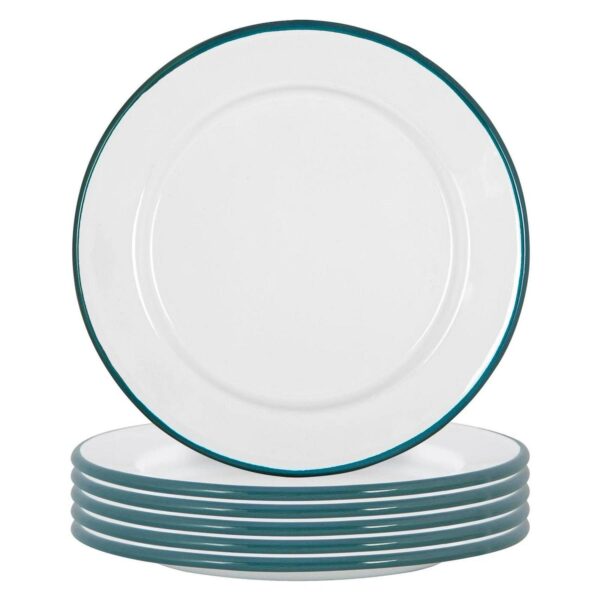 6x White Enamel Side 258e3c4edbb7b26b765c1ea34f190baf