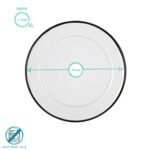 6x White Enamel Side Plates Metal Outdoor Camping Food Dishes 20cm Black - Image 3