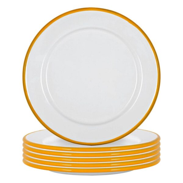 6x White Enamel Side d9a411fa6c1e43017358ac1e173a6405