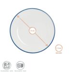 6x White Farmhouse Dessert Plates Rustic Country Cottage Dining Crockery 21cm - Image 3