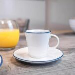 6x White Farmhouse Espresso Saucers Rustic Country Tea Coffee Cup Plate 13cm - Image 3