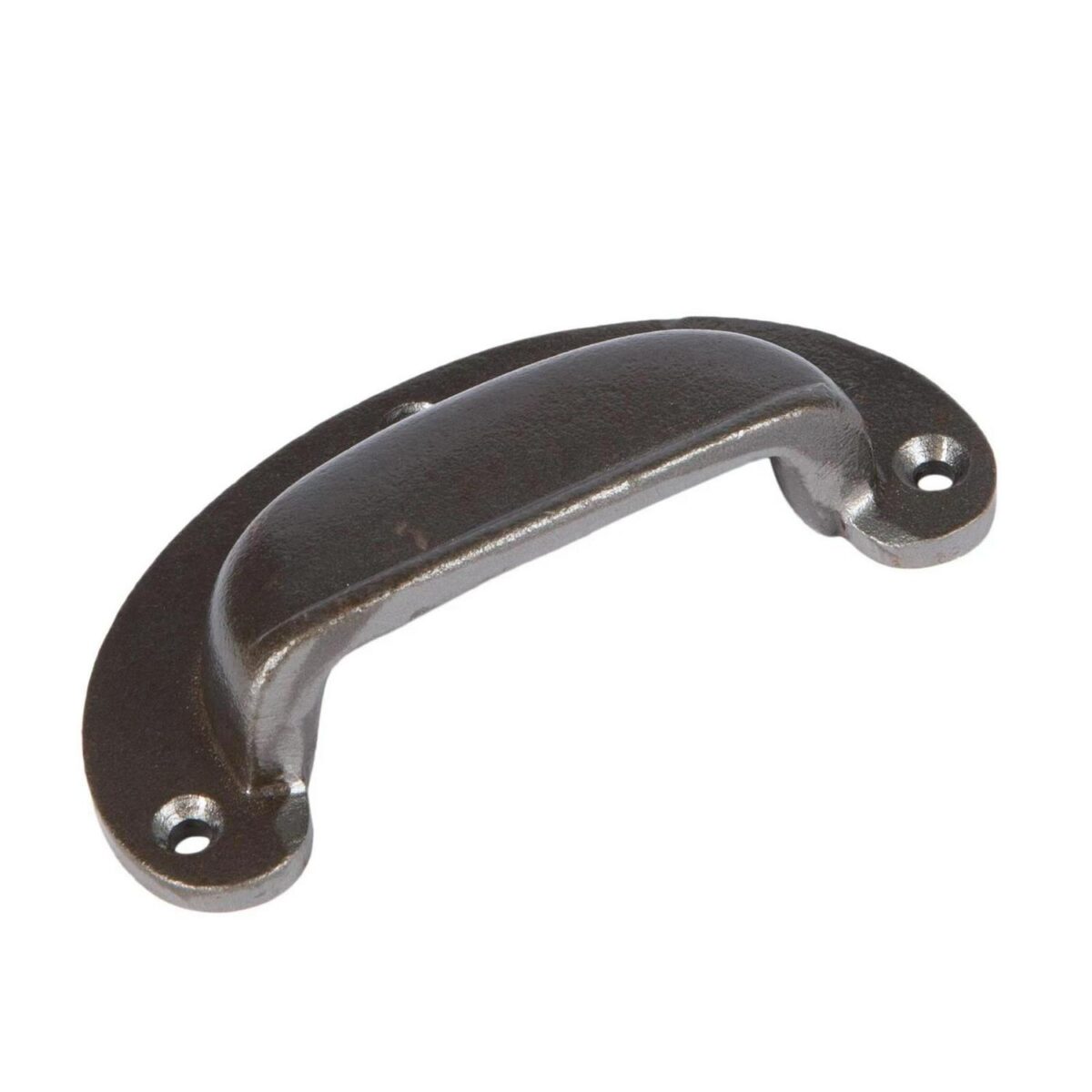 6x Wide Lipped Cabinet Cup Handle Cast Iron Cupboard Handles 95mm x 40mm Raw - Image 4