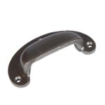 6x Wide Lipped Cabinet Cup Handle Cast Iron Cupboard Handles 95mm x 40mm Raw - Image 4