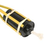 6x Yellow 113cm Bamboo Garden Fire Torches Outdoor Paraffin Oil Tiki Lantern - Image 4