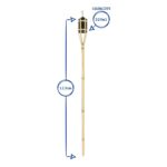 6x Yellow 113cm Bamboo Garden Fire Torches Outdoor Paraffin Oil Tiki Lantern - Image 3