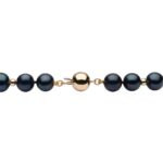 7.5-8mm Cultured Freshwater Black Pearl and Gold Bead Bracelet, 18ct Yellow Gold - Image 2