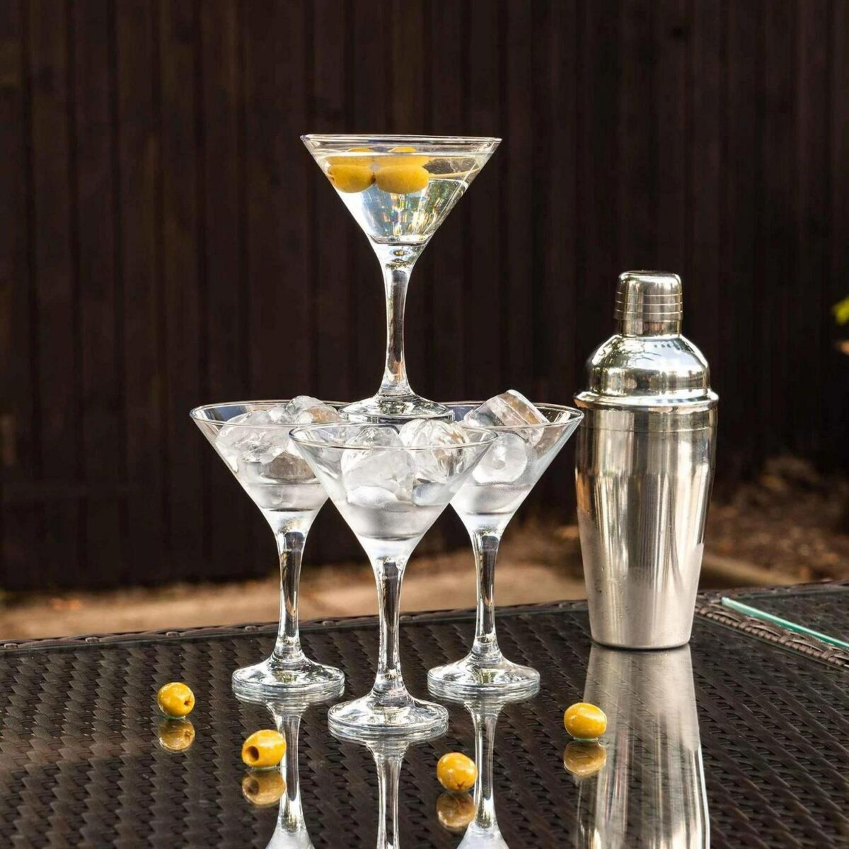 7 Piece Martini Cocktail Shaker Set Classic Style Party Drinking Barware 175ml - Image 4