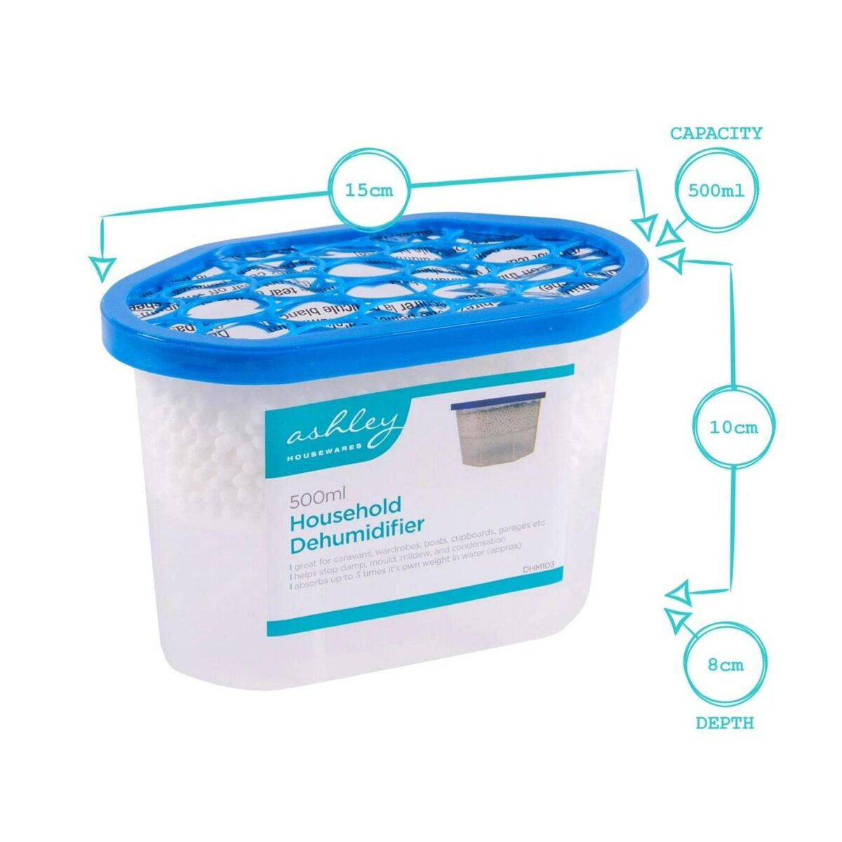 80x Interior Dehumidifiers 500ml Unscented Home Wardrobe Damp Moisture Trap - Image 3