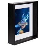 8 x 10 Black 3D Deep Box Photo Frame White 5 x 7 Mount Craft Shadow Picture