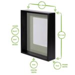 8 x 10 White 3D Deep Box Photo Frame White 4 x 6 Mount Craft Shadow Picture - Image 4