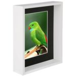 8 x 10 White 3D Deep Box Photo Frame Black 5 x 7 Mount Craft Shadow Picture