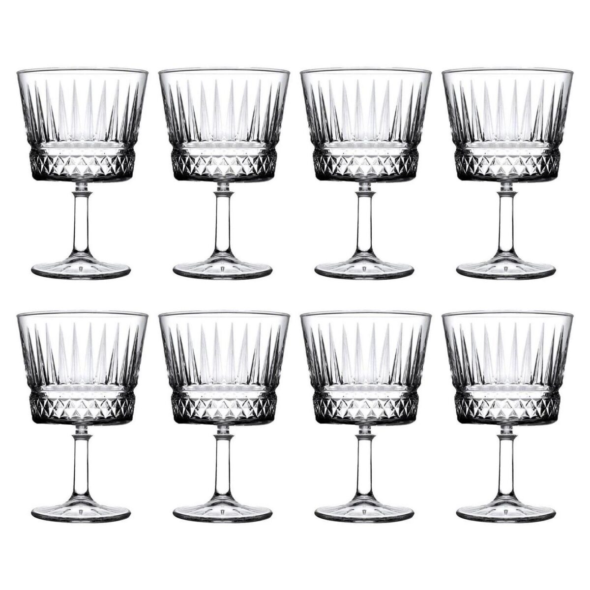 8x 260ml Elysia Cocktail Glasses Clear Martini Margarita Drinking Glass Set - Image 1