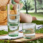 8x 440ml Aware Hill Recycled Stacking Highball Glasses Green Tumblers Set - Image 6