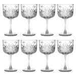 8x 490ml Timeless Cocktail Glasses Clear Martini Margarita Drinking Glass Set