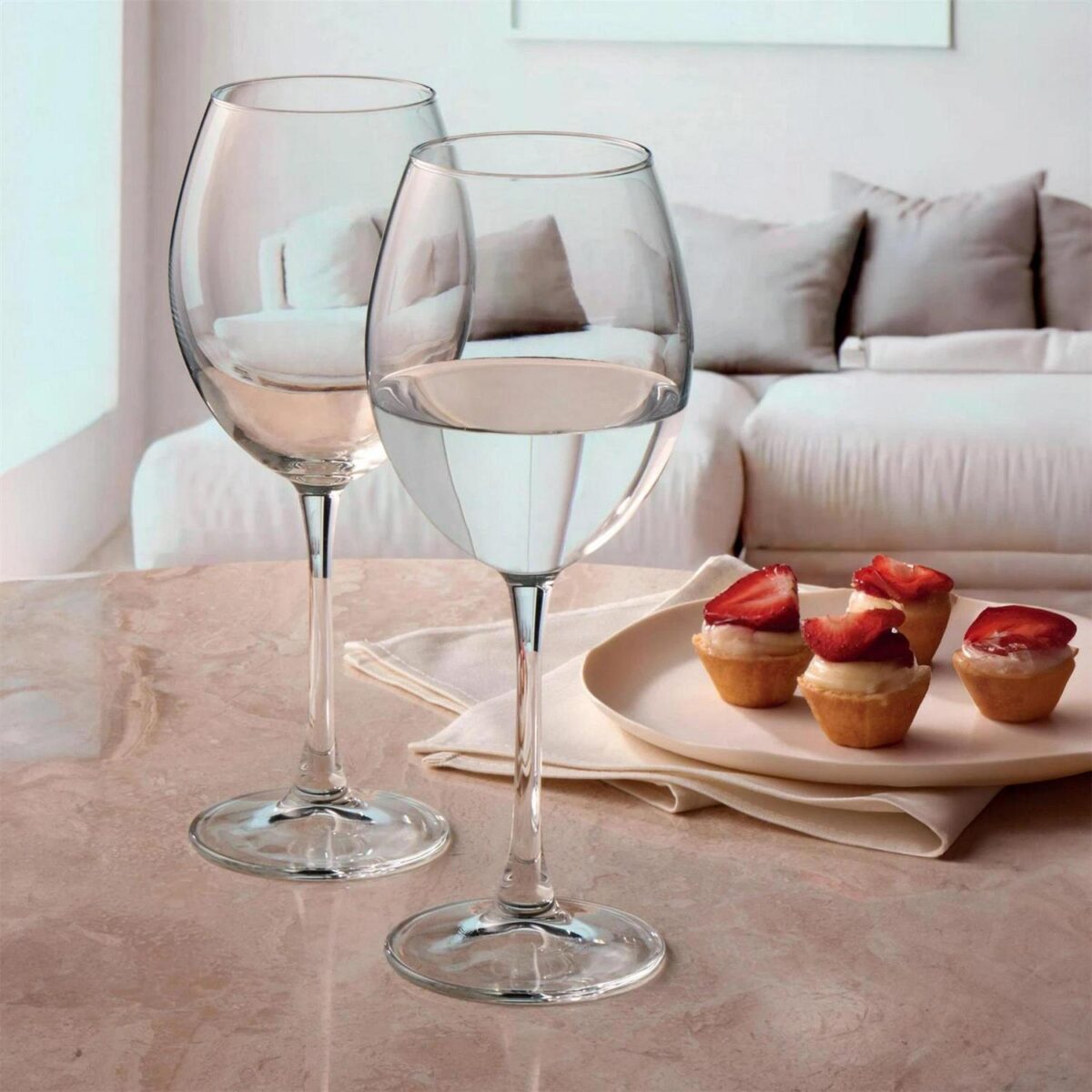 8x 655ml Enoteca Wine Glasses Red White Party Drinking Glass Gift Pack Set - Image 6