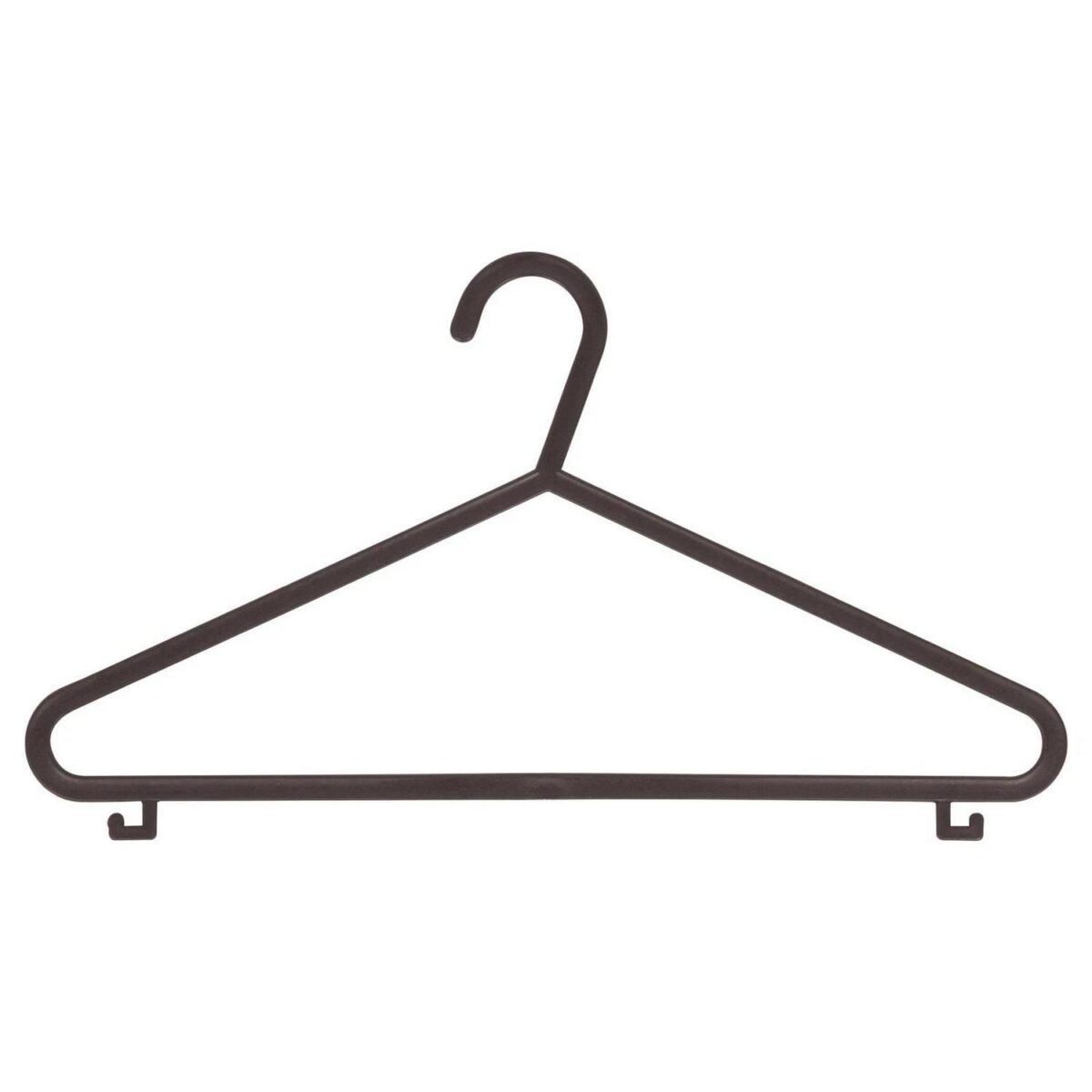 8x Black Plastic Coat Hangers Suit Shirts Clothes Hanger with Trouser Bar - Image 2