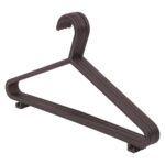 8x Black Plastic Coat Hangers Suit Shirts Clothes Hanger with Trouser Bar