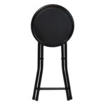 8x Padded Folding Stools Easy Store Metal Frame Office Bedroom Seating Black - Image 4