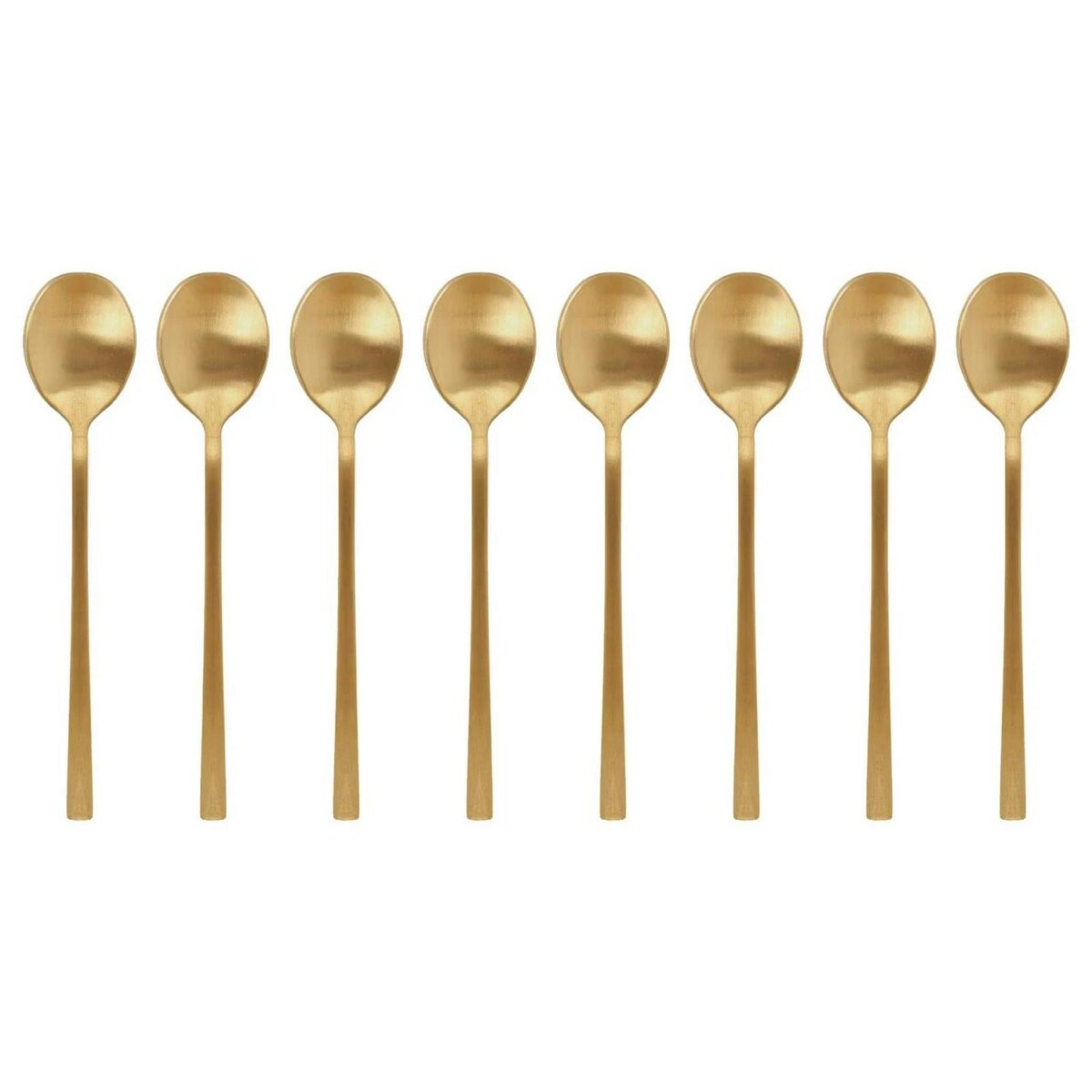 8x Stainless Steel Teaspoons 14.5cm Gold Kitchen Table Cutlery Coffee Set - Image 1