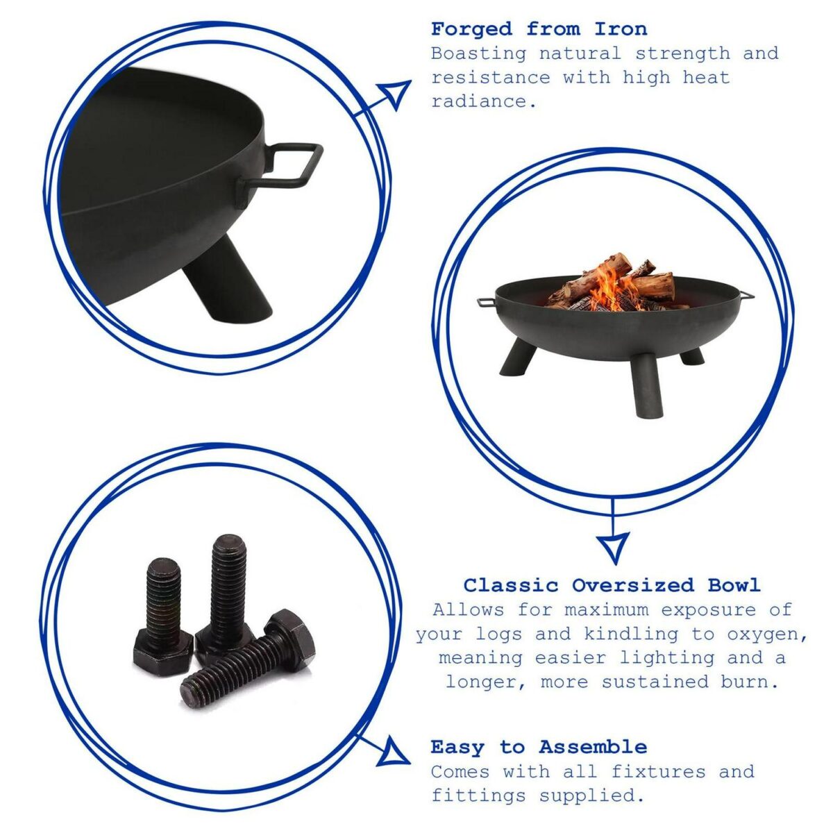 99cm Round Fire Pit 86e805bdb7da6a504b47edafcad27074