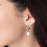9mm Cultured Freshwater White Pearl Earrings, 18ct White Gold - Image 2