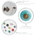 9x Round Ceramic Cabinet Knobs Vintage Cupboard Door Drawer Handles 9 Colours - Image 2
