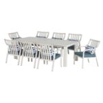 ATLeisure Catalina 9 Piece Dining Set with Faux Wood Finish - Image 3