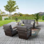 Agio Bentley 4 Piece Deep Seating Patio Set + Cover - Image 3