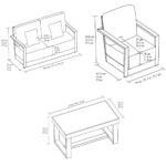 Agio Bentley 4 Piece Deep Seating Patio Set + Cover - Image 2
