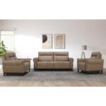 Aiden and Ivy Spencer Brown Leather Power Reclining 2 Seater Sofa - Image 8