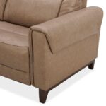 Aiden and Ivy Spencer Brown Leather Power Reclining 2 Seater Sofa - Image 6