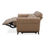 Aiden and Ivy Spencer Brown Leather Power Reclining 2 Seater Sofa - Image 5