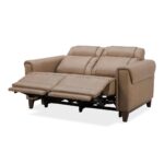 Aiden and Ivy Spencer Brown Leather Power Reclining 2 Seater Sofa - Image 4