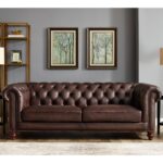 Allington 3 Seater Brown Leather Chesterfield Sofa