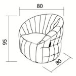 Ambient Lounge Butterfly Lounger Chair Outdoor Bean Bag in Dark Grey - Image 2