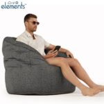 Ambient Lounge Butterfly Lounger Chair Outdoor Bean Bag in Dark Grey - Image 5