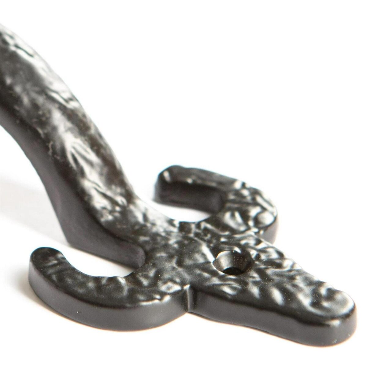 Antique Fleur De Lis Door Handle Cast Iron Antique Cupboard Pull H205mm Black - Image 2