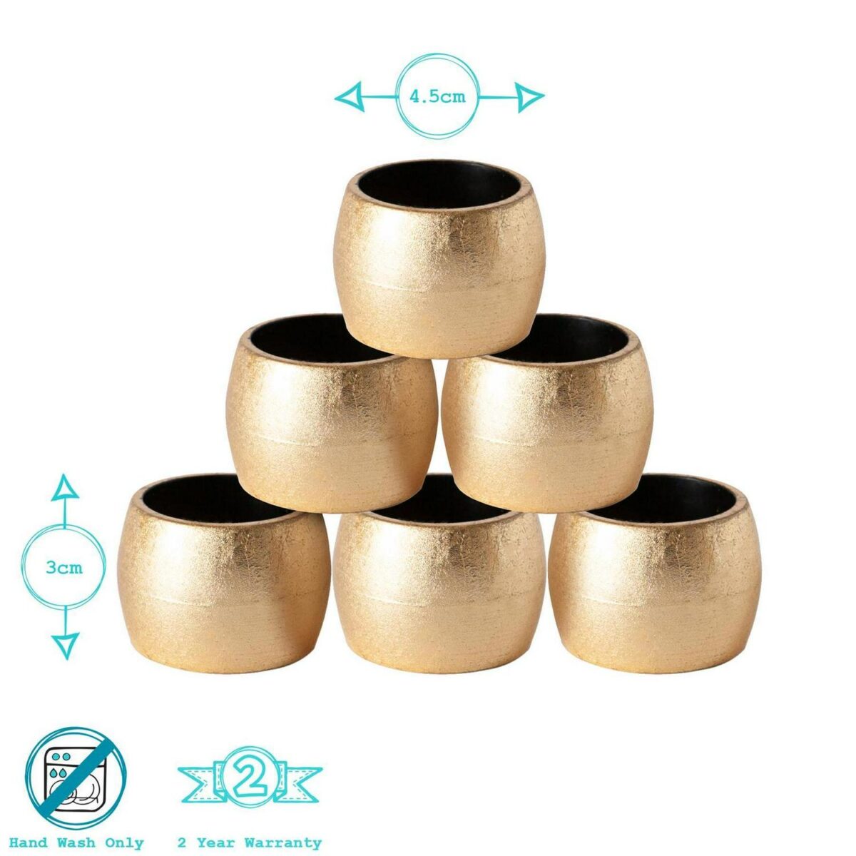 Argon Tableware 18 Piece Metallic Charger Plates Set - Image 4
