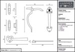 Arrowhead Suffolk Latch Cast Iron Vintage Cottage Door Thumb Latch H240mm Black - Image 4