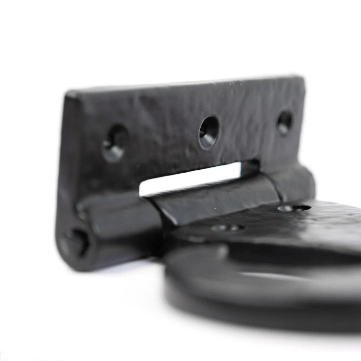 Arrowhead T-Hinge Cast Iron Antique Cupboard Door Hinges W300mm Black - Image 2