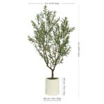 Artificial 6.5ft Olive Tree in French Crock Planter - Image 2