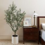 Artificial 6.5ft Olive Tree in French Crock Planter - Image 3