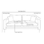 Aspen Green Velvet 3 Seater Sofa - Image 2