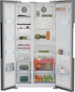 BEKO Pro HarvestFresh ASL1442VPS American-Style Fridge Freezer - Stainless Steel - Image 8