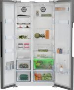 BEKO Pro HarvestFresh ASL1442VPS American-Style Fridge Freezer - Stainless Steel - Image 7