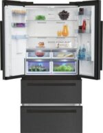 BEKO Pro HarvestFresh GNE460520DVPZ Fridge Freezer - Black Steel - Image 5