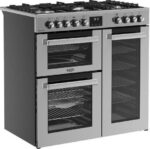 BELLING Cookcentre 90DF Dual Fuel Range Cooker - Stainless Steel and Chrome - Image 3