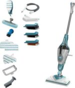 BLACK + DECKER BHSM1610DSM-GB 2-in-1 Steam Mop - White and Blue