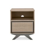 Bentley Designs Brunel Scandi Oak and Dark Grey One Drawer Nightstand, 2 Pack - Image 3