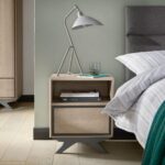 Bentley Designs Brunel Scandi Oak and Dark Grey One Drawer Nightstand, 2 Pack